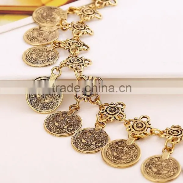 Gypsy Sandals Gold Silver Turkish Coin Bracelet Anklet Ankle Beach Foot Jewelry Chain photo-3