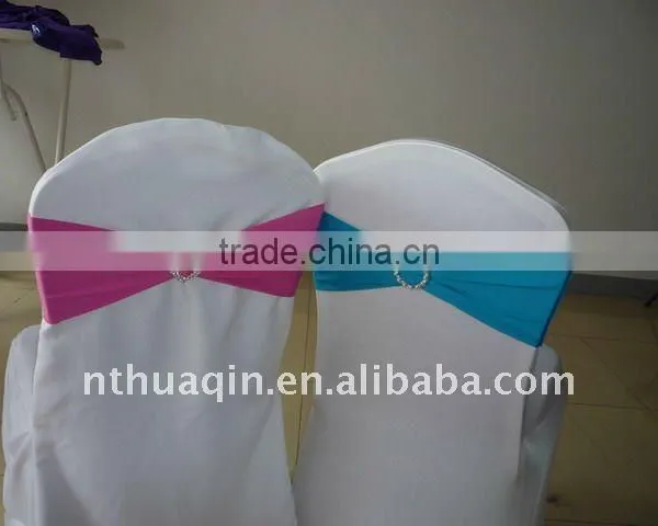 Spandex Lycra Chair Cover Band With Diamond Buckle Nylon Band for Wedding Chair Cover