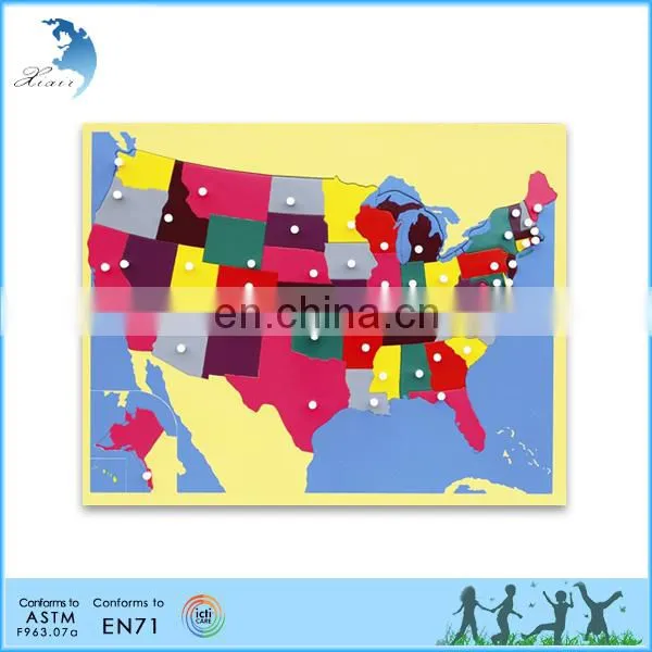 Promotional Material Montessori Maps Wood Educational Toys
