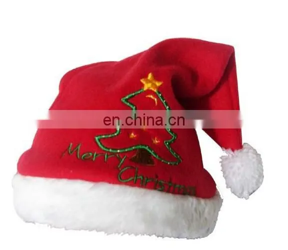 Christmas Light up Santa Hat/lighted Christmas Tree Hat/christmas Gift Blinking Hard Hat photo-3