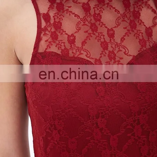 Lace Beautiful Sleeveless Elegant Dress photo-4