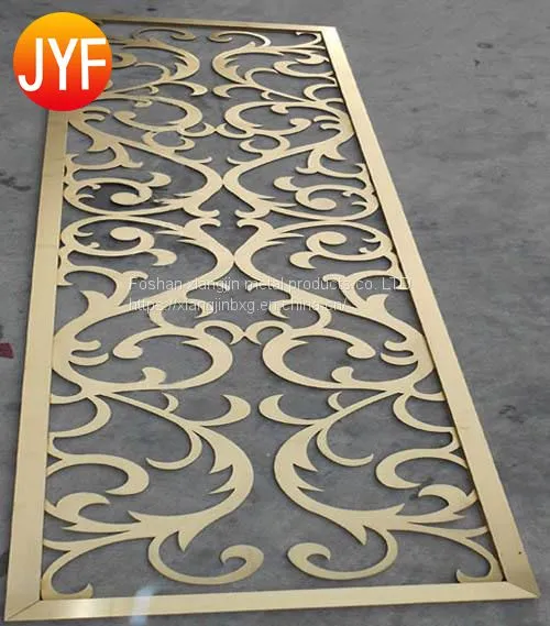 JYFQ0204 Французский декоративный зеркальный экран-разделитель для комнаты из нержавеющей стали 304