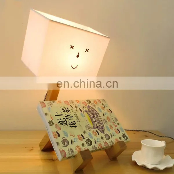 Bedroom Table Lamp Modern Minimalist Solid Wood Fabric Bedside Warm Nordic Personality Creative Table Lamp photo-3