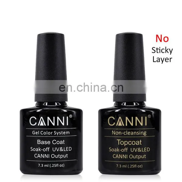 CANNI 7.3ml Full Series Nail Art Gel Polish Acrylic Primer Soak off Rubber Base Foundation No Sticky Layer Non-cleansing Topcoat photo-2