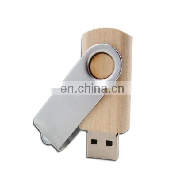 Free Sample Preload Data Wooden Swivel Wood Usb Flash Drive Usb Stick 8GB photo-5