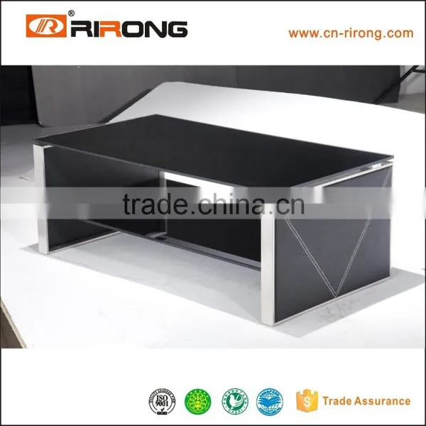 Darker Modern Office Reception Desk Design Cheap Glass Coffee Table photo-4