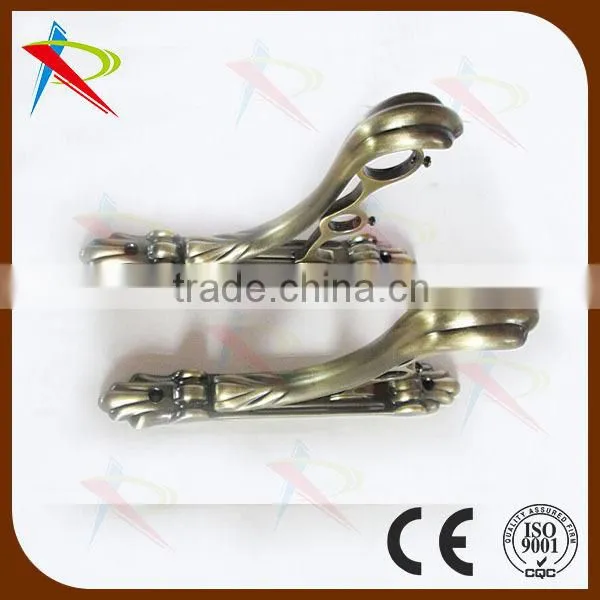 Black With Gold Double 19mm/28mm Curtain Wall Brackets With Screws photo-4