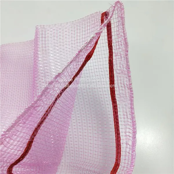 PP PE Pink Color Plastic Tubular Leno Mesh Bag Onion Potato Package Mesh Bag for Mexico photo-3