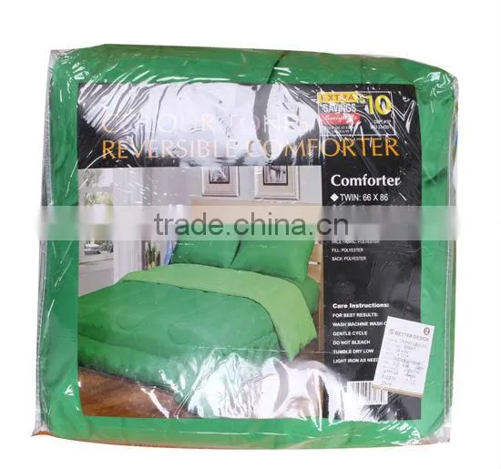 SOLID MICROFIBRE REVERSIBEL COMFORTER photo-2