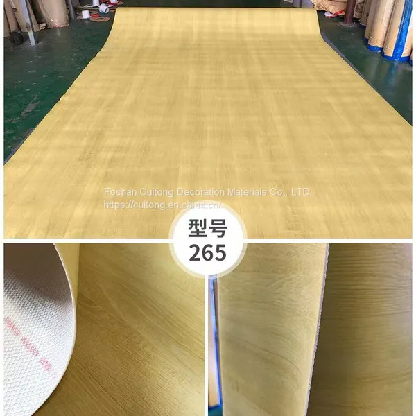 Gray Wood Grain Floor Leather Factory Dormitory Site Activity Board House Office Container Rental House PVC Floor Leather photo-5