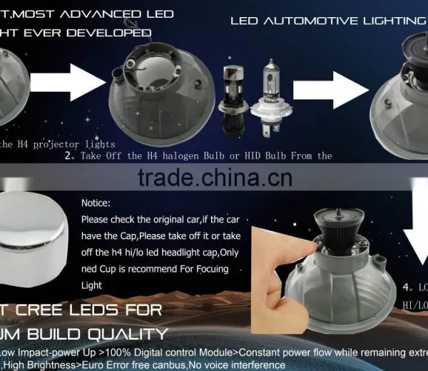 2014 Super Bright High Power Cob Led Car Headlight,H7 Led Car Headlight Kit photo-3