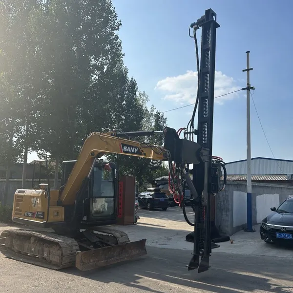 Using an Excavator to Retrofit a Rock Drilling Rig for Drilling and Blasting Holes in Rock Formations photo-3