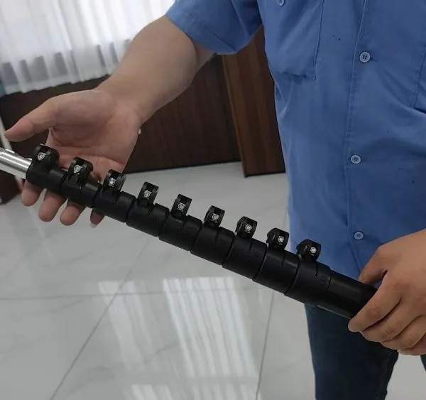 18m 60ft Length Anti-rotation Carbon Fiber Telescopic Poles Made in China