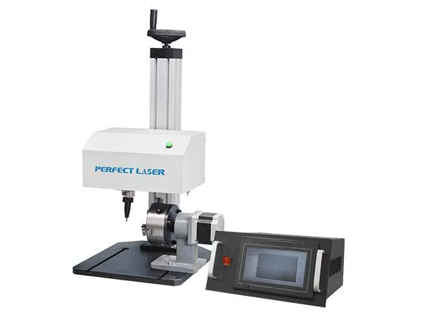 Aluminum Steel Metal Non-metal and Plastic Nameplate SLCD Control Rotary Dot Pneumatic Peen Engraving Machine photo-2