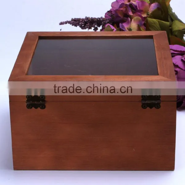 Wholesale Custom Glass Lids Wooden Box For Preserved Fresh Flower photo-3