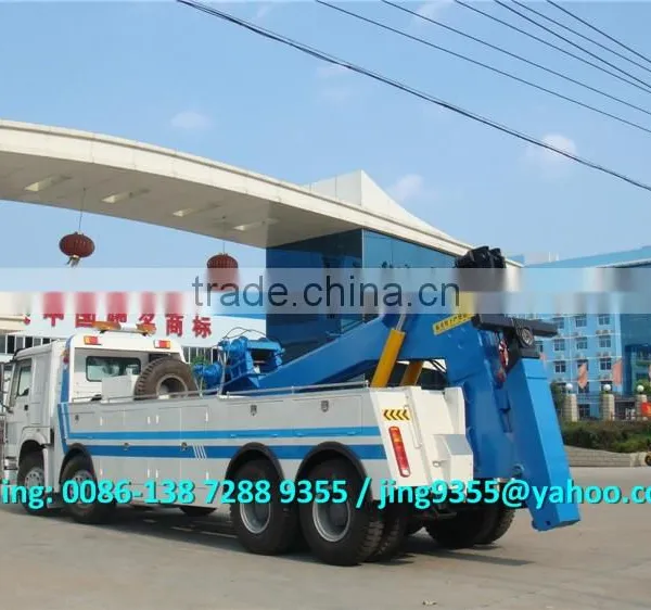 SINO HOWO 8*4 Heavy Duty Rotator Tow Truck,60-80T Wrecker Towing Truck With Hydraulic Control System photo-5