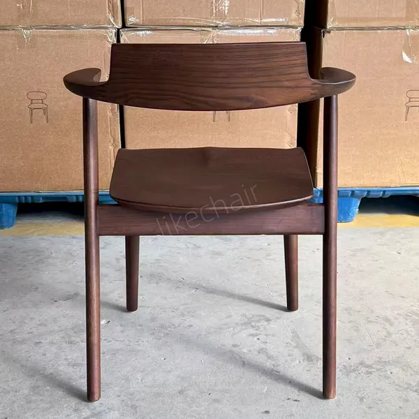 Modern Solid Wood Dining Chair for Villa Living Room Home Bar Apartment Gym Bathroom Workshop-Wedding Events Rental Banquet photo-2