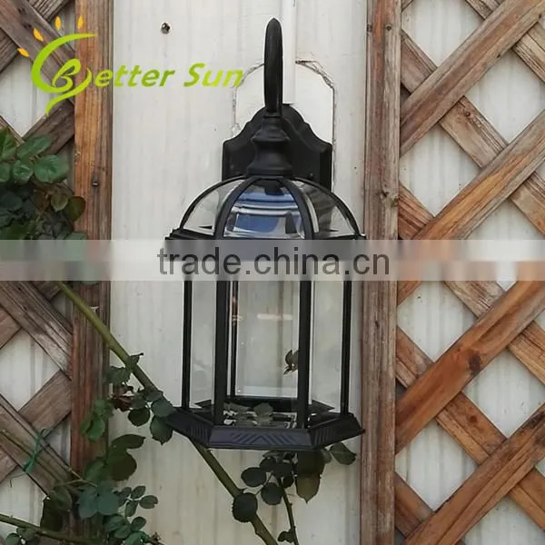 Aluminum Lantern Outdoor Solar Wall Light 110V/Exterior Lighting Fixture photo-6