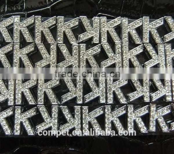 10mm Gold Rhinestone Letters Wholesale Diamond DIY Letter photo-3