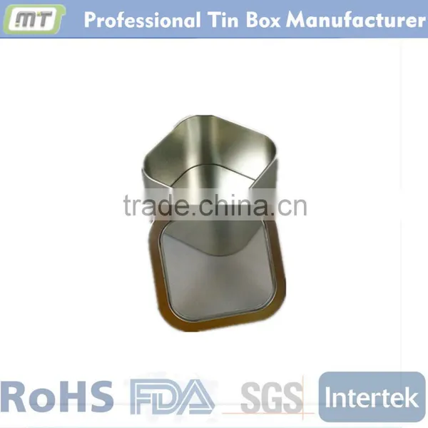 Small Metal Square Tin Box With Window Top for Gift Package photo-3