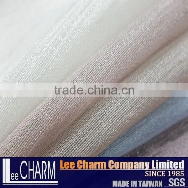 Polyester Nylon Slub Organza Tulle Fabric photo-5