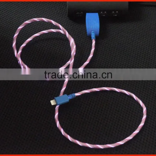 USB Cable /USB Charger Cable With LED Light for Iphone/Ipad photo-2