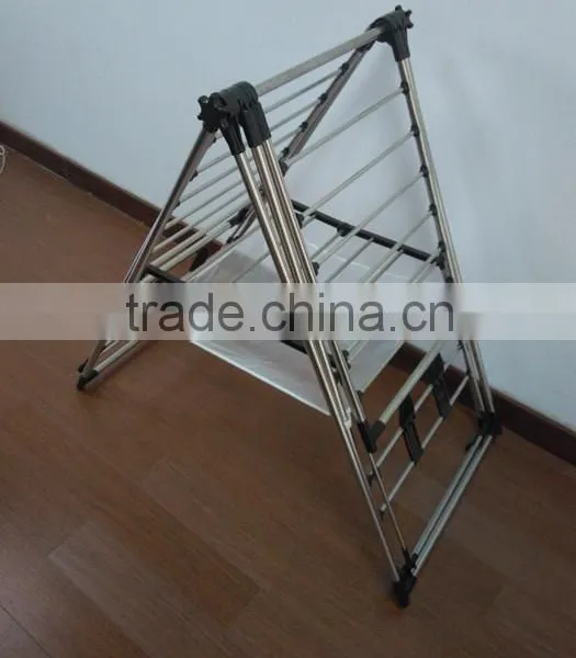 Folding Stainless Steel Balcony Baby Clothes Drying Hanger Rack photo-5