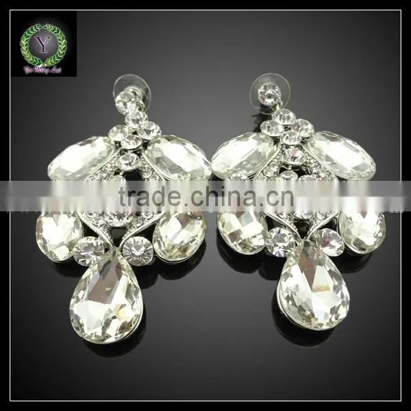 Fashion Design Gold Plated Necklaces and Earrings With Crystal Statement Jewelry Sets KHK728 photo-4