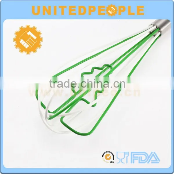 Kitchen Silicone Eggbeater With Stainless Steel Handle