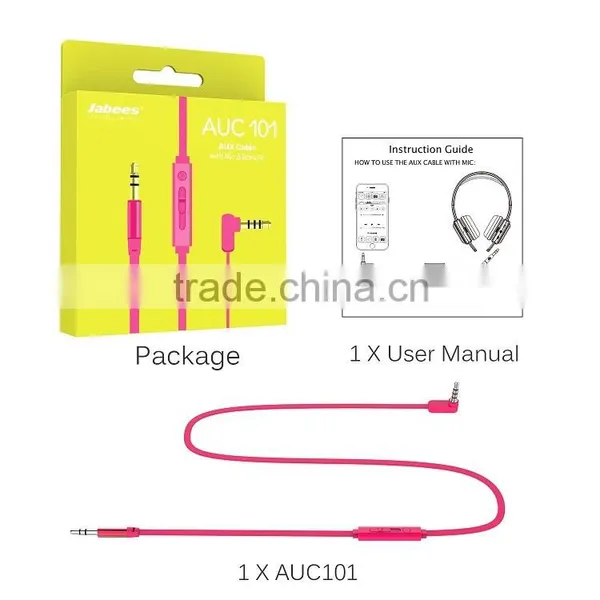 Hot Sell Built-in Mic 3.5mm Pink cd Auxiliary Cable photo-5