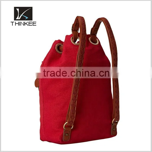 Customized Drawstring Backpack Fashion 2016 New Products Canvas Drawstring Backpack photo-5