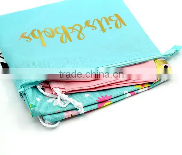 Customized Printing Polyester Packaging Travel Drawstring Bag Travel Bag Set With 3 Sizes photo-2