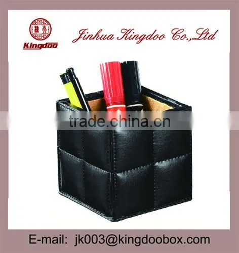 Jinhua Supplier Square Leather Stationary Holder Box photo-2