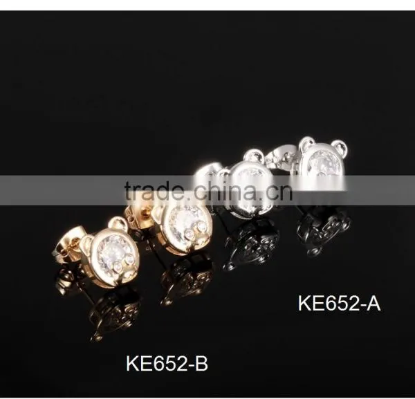 2015 Best Selling Wholesale Fashion Jewelry Austrian Crystal Bear Earring for Women photo-4