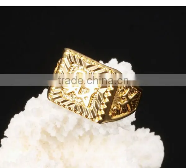 Copper Men Style Plated Jewellery Fake Gold Ring 18k photo-5