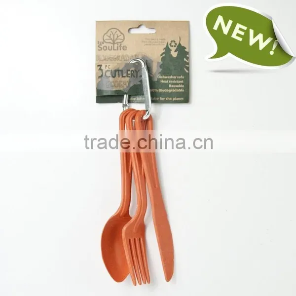 100% Natural Eco-friendly Cutlery Set(fork,knife, Spoon) photo-5