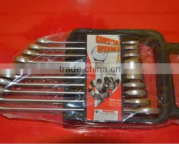 8Pcs Double Offset Ring Wrench Set(CR-V/45# Carbon Steel)