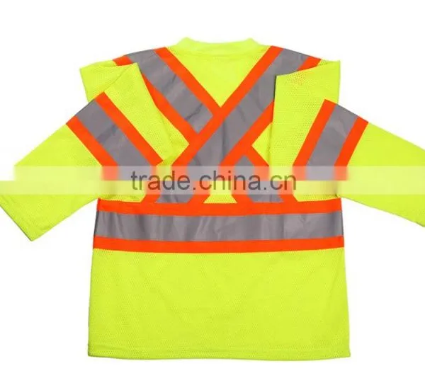 Custom Clothing 3m Hi-Vis Reflective Tape Safety Work Shirt photo-2
