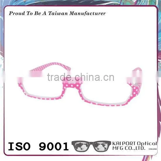 Polka Dots Pattern and Rubber Coating Eyeglasses Frames photo-4