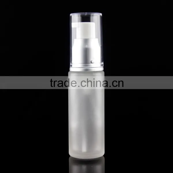 American 50 /60 Lotion Bottle Glass With Silver Pump photo-2