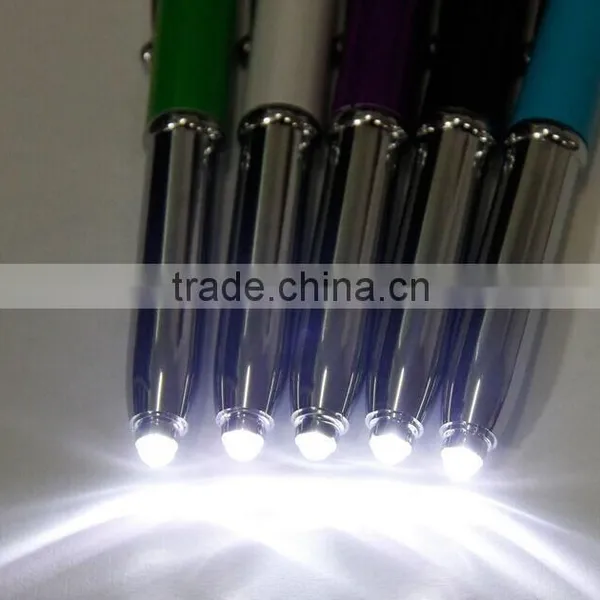 3 in 1 Promotional Pen Body Type Led Light Ball flashlight Stylus Pen photo-5