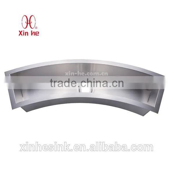 Stainless Steel Commercial Circular Arc Indoor Hotel Bar Sink Hand Wash Basin for Public Use Quality Choice