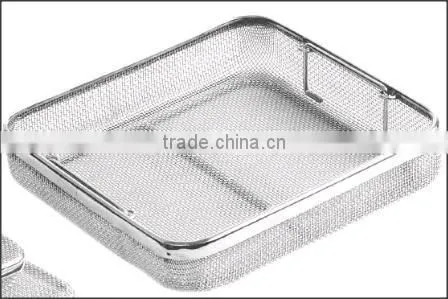 Stainless Steel Wire Mesh Trays for Surgical Instruments Cleaning