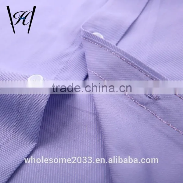 100%cotton Designer Button Down Blue Short Sleeve Dress Shirts for Men photo-4