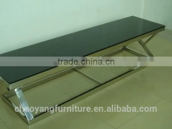 Cross Stainless Steel Legs Rectangle TV Stand(TV2047)