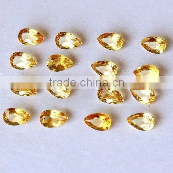 Top Quality Citrine Loose Pear Faceted Cut Gemstone photo-3