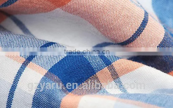 Men's Fashion Casual Plaids Short Sleeve Cotton Shirts photo-5
