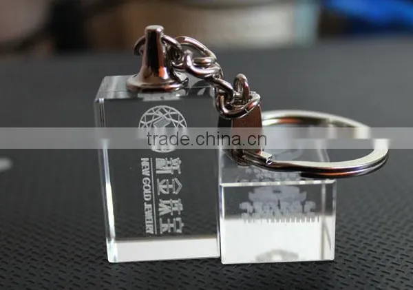 Wholesale Cute Small Crystal Cube Keychain Gift photo-2