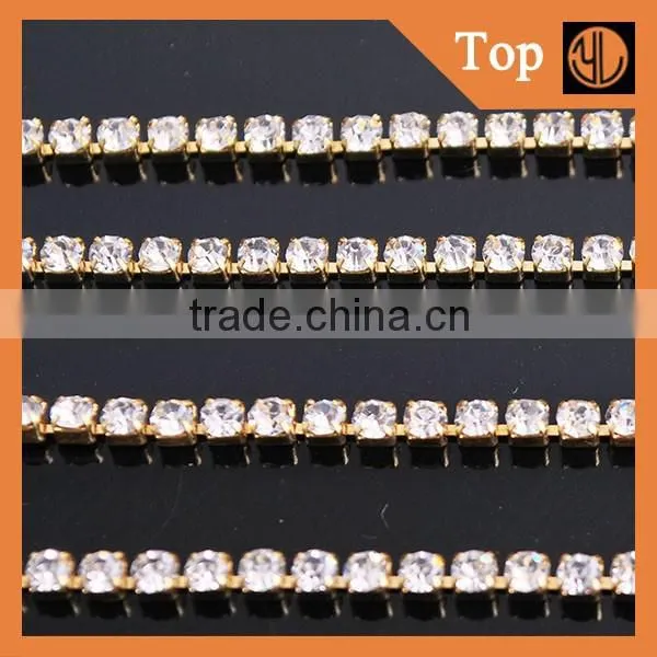 Crystal Close Rhinestone Chain Copper Cup Chain for Clothing Embellishment photo-3
