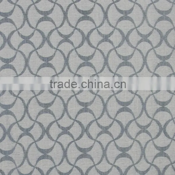 2016 New Arrival Curved Shape 100% Polyester Linen Like Jacquard Window Curtain Fabric photo-2